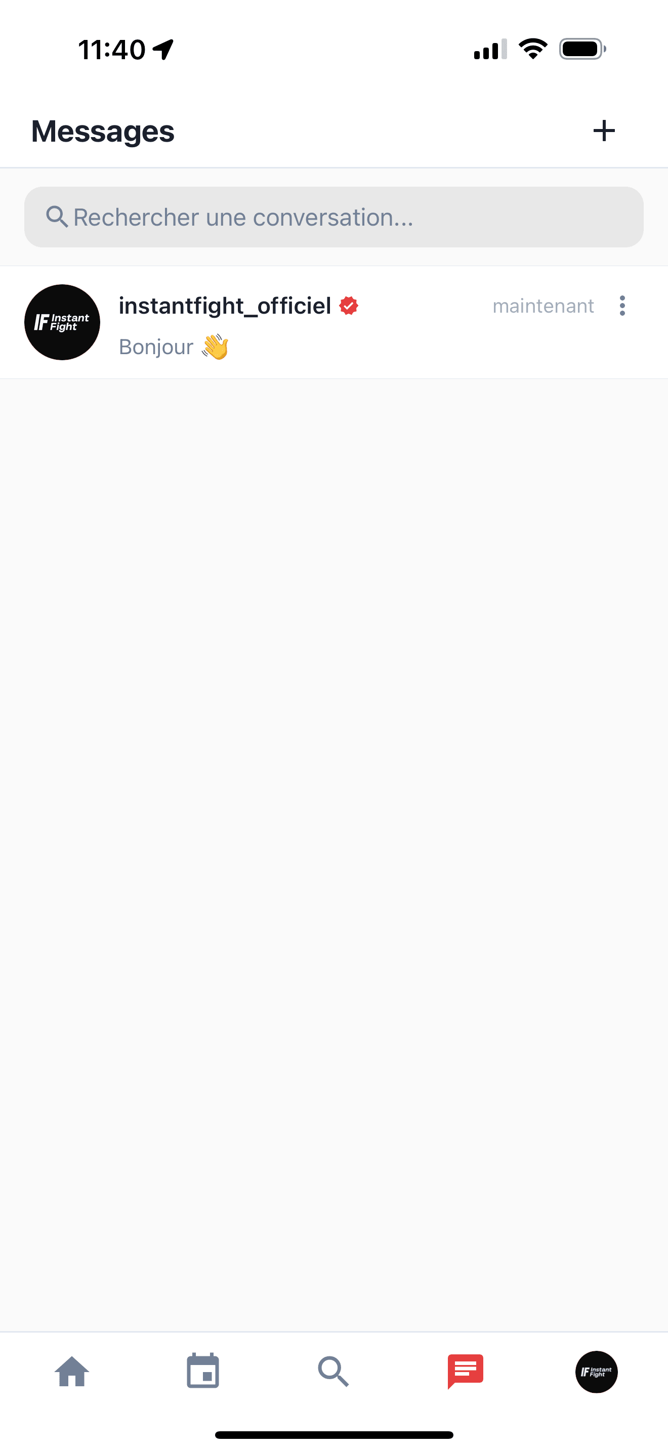 Capture d'écran - Messages